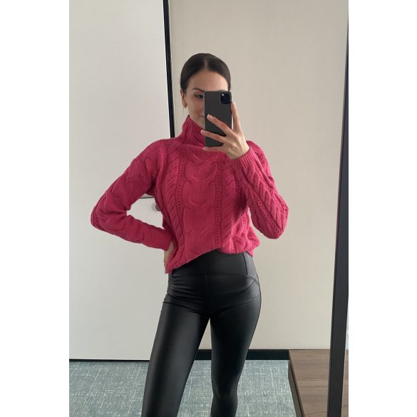 Bőrhatású Leggings - Fekete